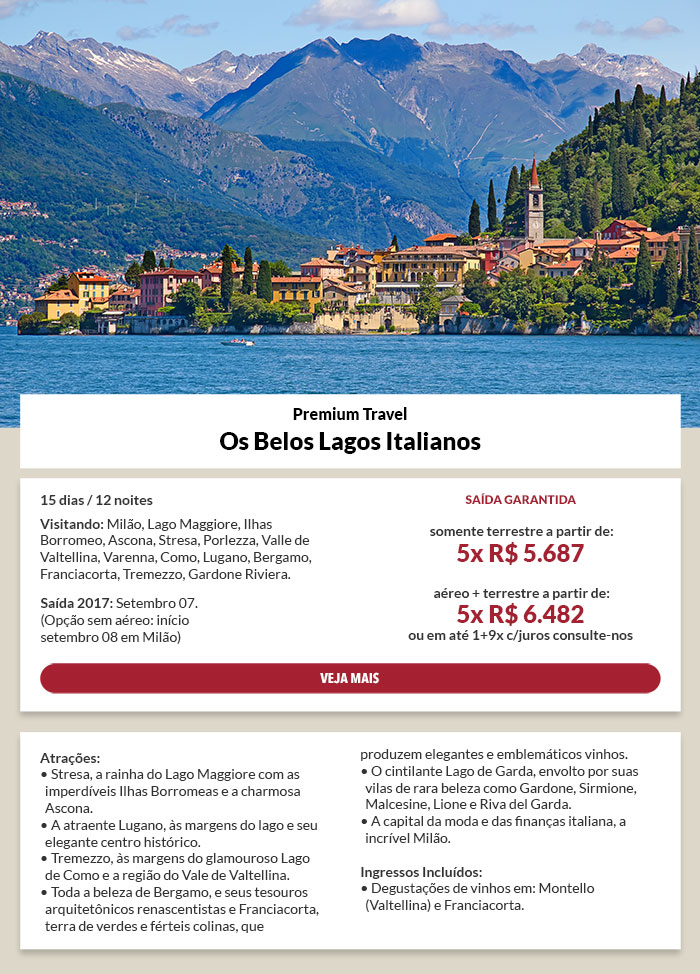 OS BELOS LAGOS ITALIANOS