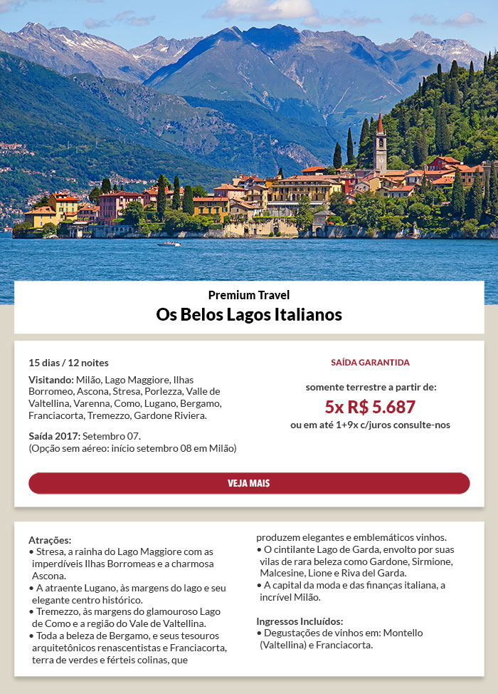 OS BELOS LAGOS ITALIANOS