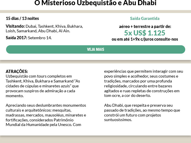 O MISTERIOSO UZBEQUISTÃO E ABU DHABI