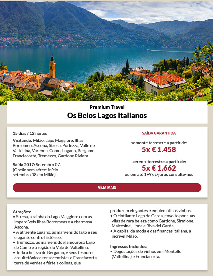 OS BELOS LAGOS ITALIANOS
