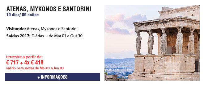ATENAS, MYKONOS E SANTORINI