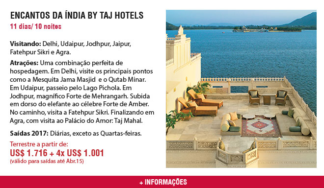 ENCANTOS DA ÍNDIA BY TAJ HOTELS