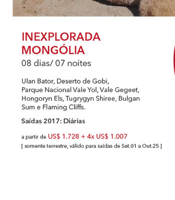 INEXPLORADA MONGÓLIA