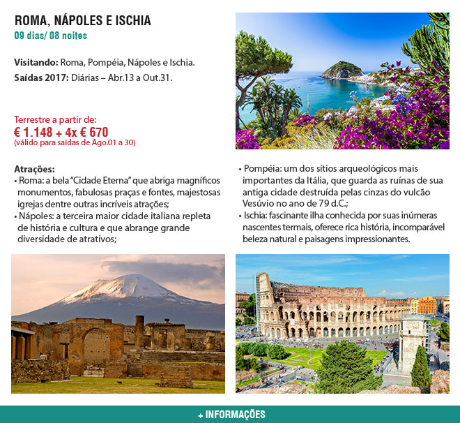 ROMA, NÁPOLES E ISCHIA