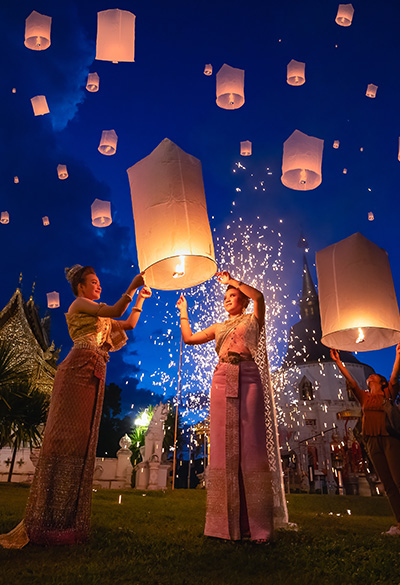Réveillon na Tailândia com o Festival das Lanternas